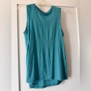 Ridge merino Women’s merino wool Tencel Tank size XS, turquoise blue.
